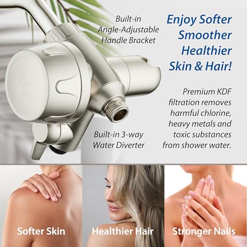 Combo Shower Head Water Filter with Built