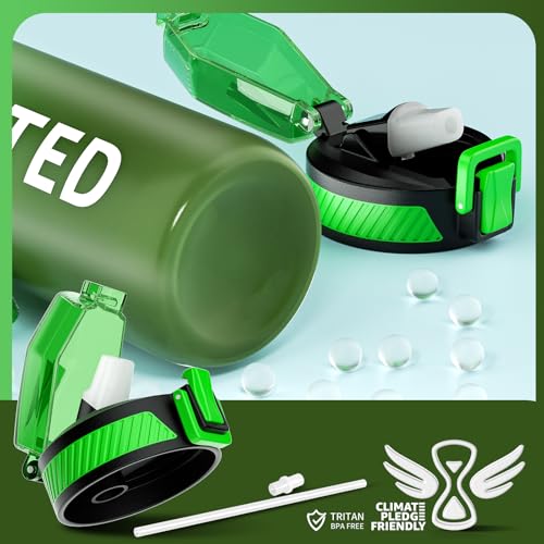 Water Bottle with Straw