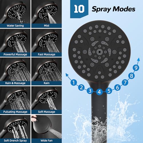 High Pressue All Metal 10" Rainfall Shower Head
