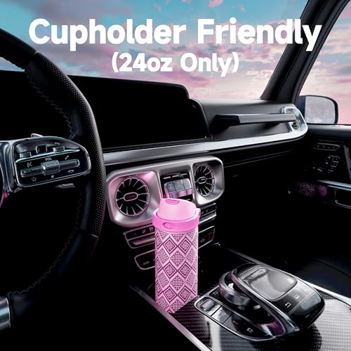 24 oz Insulated Water Bottle with Straw