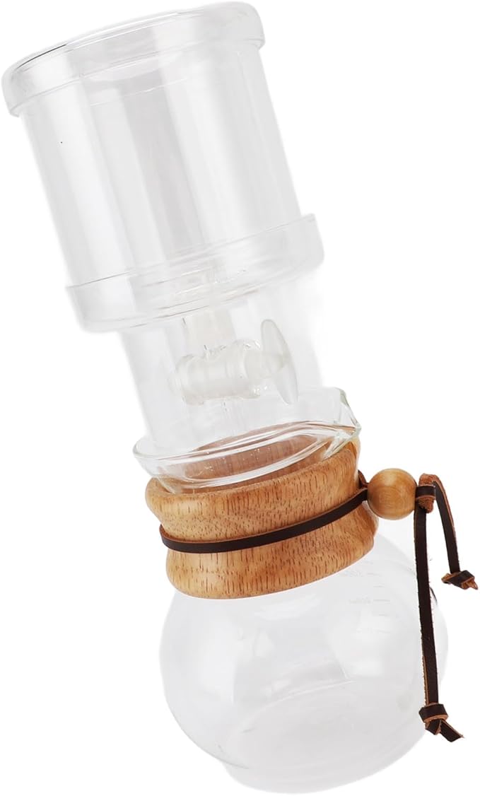 Ice Drip Coffee Maker, Clear Glass Cold Brew Set, Adjustable Water Flowing Maker with Portable Design, Ideal for Household & Tea Room, 400ml