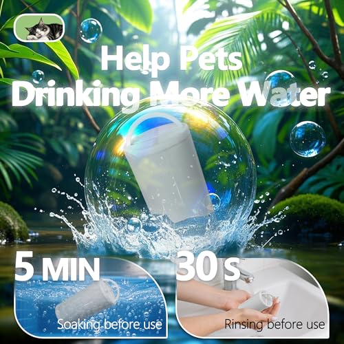 4+4 Packs Premium Cat and Dog Water Fountain Carbon Filters (8 Count)