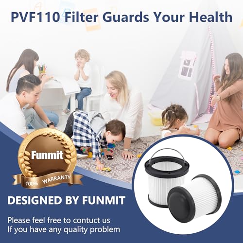 PVF110 Replacement Filter for Black and Decker Handheld Pivot Vacuum (4 Count)