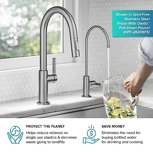 Oletto Single Handle Drinking Water Filter Faucet for Reverse Osmosis or Water Filtration System in Matte Black