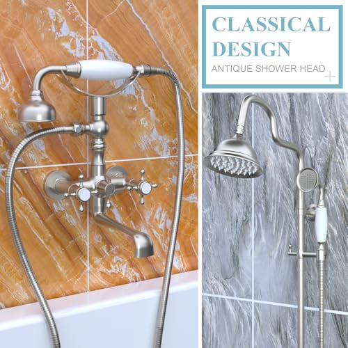 Vintage Handheld Shower Head with 59" Flexible Hose