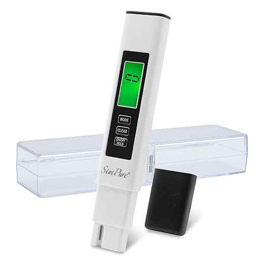 SimPure TDS Meter Digital Water Tester, 4 in 1 TDS EC & Temperature Meter, Water Quality Hardness Testing Kits, High Accuracy PPM Meter for Drinking Water, Hydroponics, Aquarium, Pool, RO System