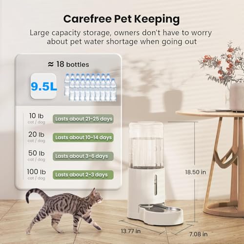 2.5 Gallon Dog Water Bowl Dispenser with Filter