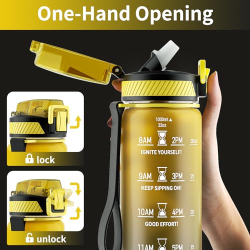 Water Bottle with Straw