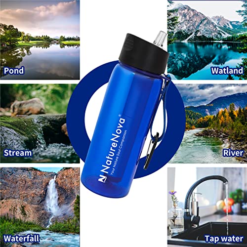 Water Filter Bottle with 4