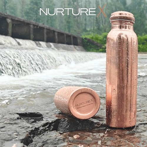 Pure Copper Water Bottle for Drinking 1 L