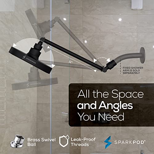 6" Round Rain Shower Head with 11" Shower Arm