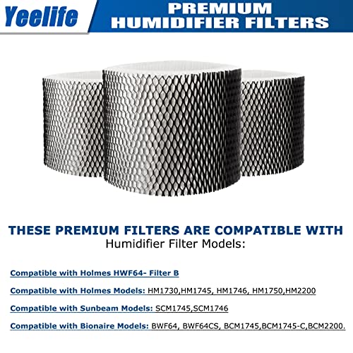 4 Pack HWF64 Humidifier Filter for Sunbeam Humidifier Filter B