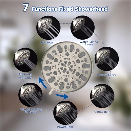 Metal Dual Rain Shower Head Easy Reach