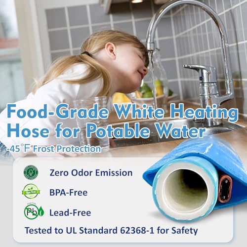 Heated RV Water Hose 75FT x 5 (75 Foot)