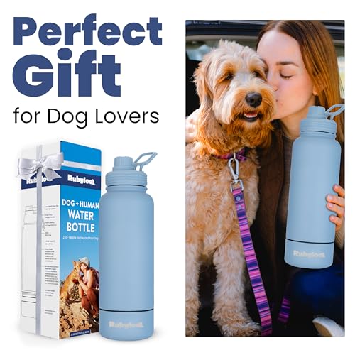 Dog Water Bottle with Detachable Bowl for Dog Lovers