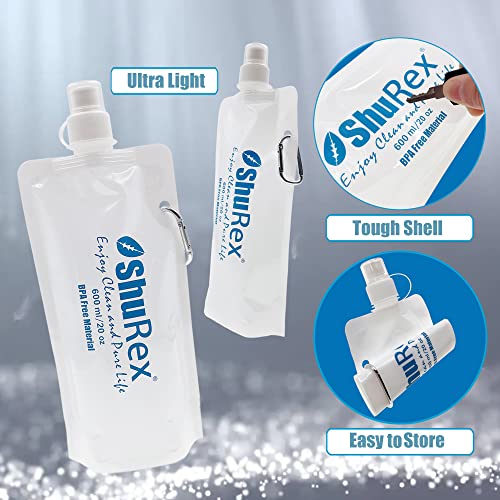 20oz Water Pouch for Sawyer Squeeze Mini Water Filtration System (4 Count)