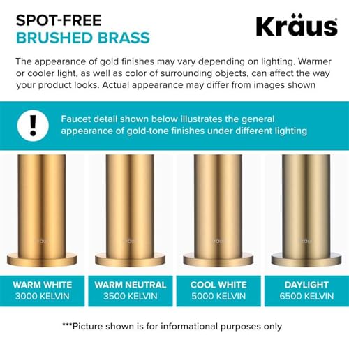 Spot Free Brushed Brass Pull Down Kitchen Faucet KPF