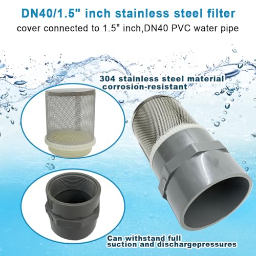 1.5 inch Stainless Steel Filter Cover Connected to 1.5 inch