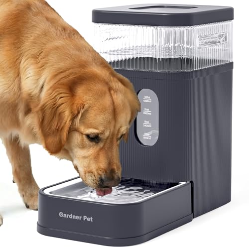 2.2 Gallon Automatic Dog Water Bowl Dispenser 8.5L Gravity Water Feeder with Stainless Steel Bowl & Maifan Stone Filter