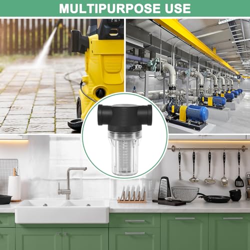 3 Pack Water Pump Strainer with 40 Mesh Stainless Steel Filter Screen