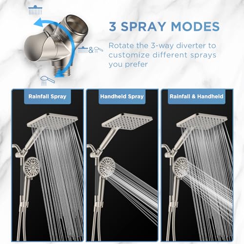 Dual Filtered Rain Shower Head Combo