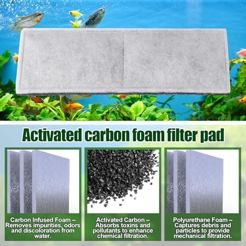 16 Pcs Filter Pads Compatible with Fluval Aquarium Filter Media (16 Count)