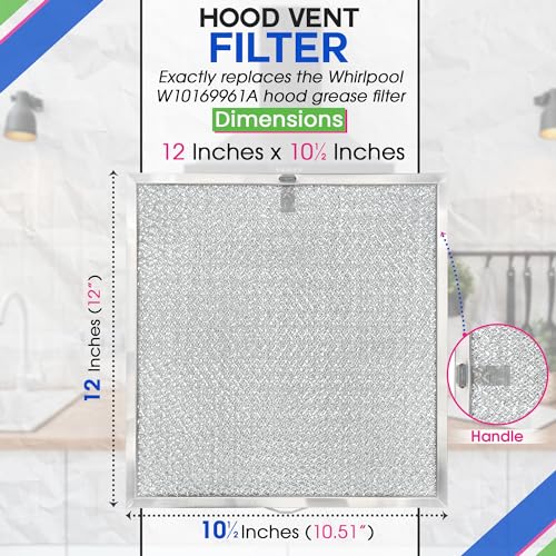 Stove Vent Filter 11.6” x 11.2” BPQTAF Fits Nutone Broan Range Hood Filter