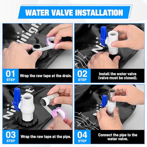 246Gal 1000L Water Storage Bladder for RV Truck Bed Camping