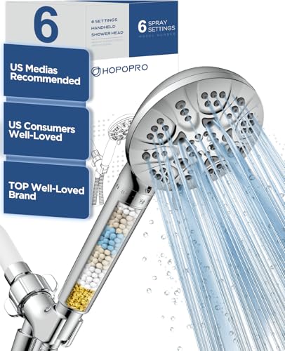 6 Mode High Pressure Handheld Shower Head with Filter