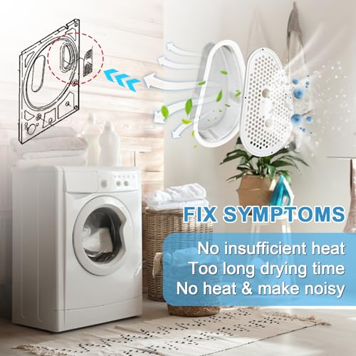UPGRADED 8531964 W10828351 Dryer Lint Trap Filter & Cover with Stainless Steel Mesh Screen Compatible with Whirlpool Kenmore Dryer