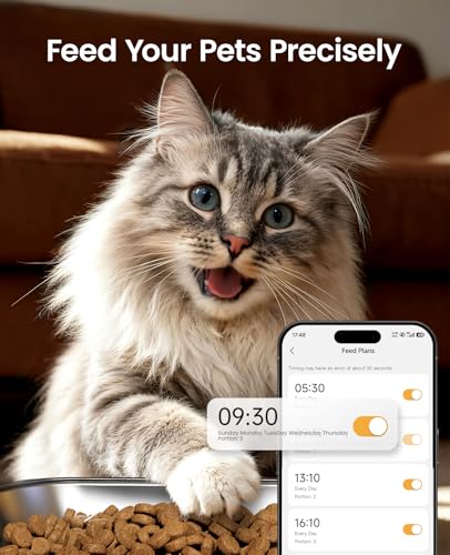 5G WiFi Automatic Cat Feeder for 2 Cats
