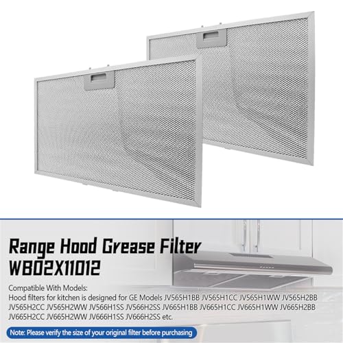 2Pcs WB02X11012 Range Hood Grease Filter Fit for GE Range Hood