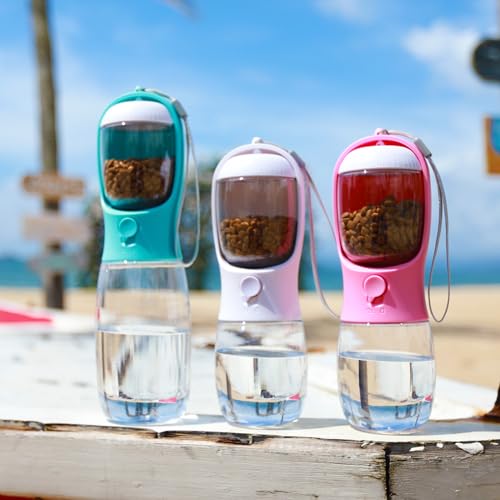 Dog Water Bottle with Food Container