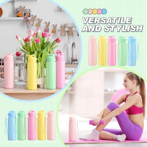 50 Pieces Reusable Plastic Water Bottles Bulk (50 Count)