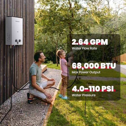 Goshower 2.64GPM Outdoor Propane Tankless Water Heater 10L