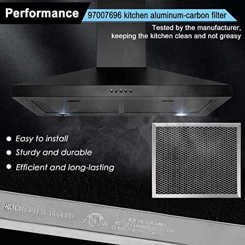 97007696 Charcoal Filter Replacement for Range Hood 41F Grease Filter 6105c 8 (4 Count)