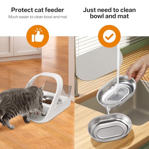 Stainless Steel Bowl for Automatic Microchip Cat Pet Feeder (3 Count)