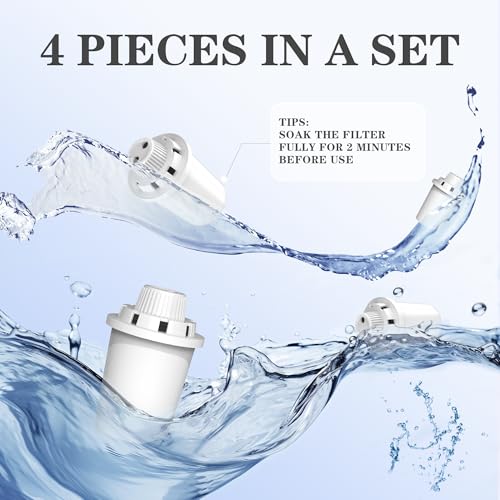 4 Packs Replacement Filters for Dog Water Fountain (4 Count)