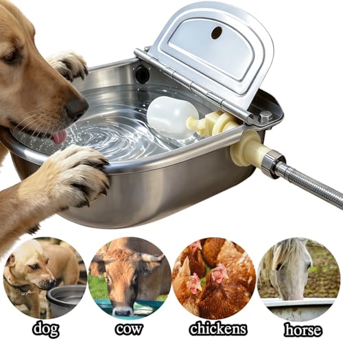 Automatic Water Dispenser for Dog Water Bowl Dispenser Large Size Stainless