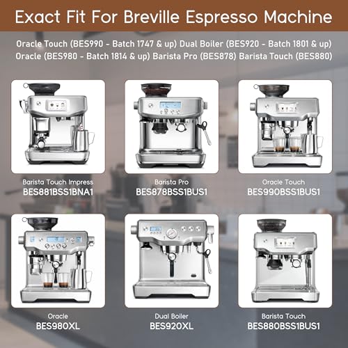 Water Filter Fit for Breville Espresso Barista Touch BES880 BES980 (8 Count)