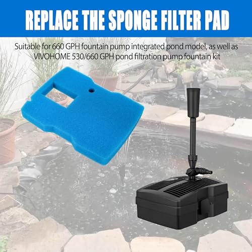 Replacement Pond Filter Pad Fountain Sponge For VIVOHOME Pond Filter 530 (3 Count)