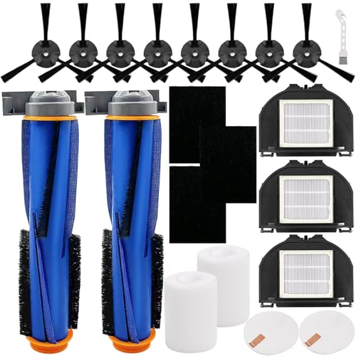 RV2310AE Replacement Parts for Shark AV2310AE RV2310AE RV2320S UR2350AE RV2300S Matrix Robot Vacuum Cleaner 2 Main Brush Roller 2 Sets Foam Filters 3 Filters 8 Side Brushes