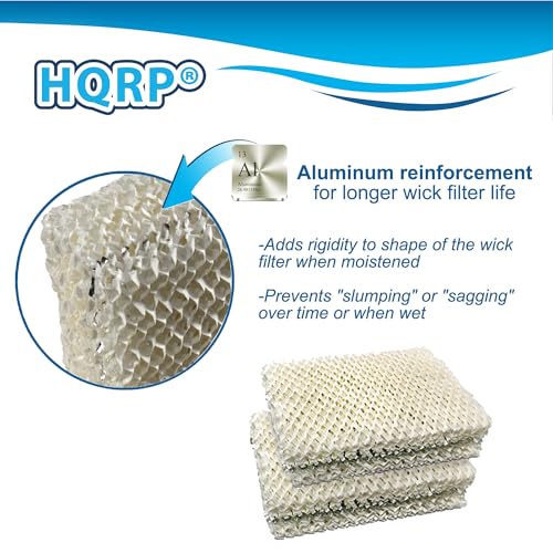 4-Pack HDC-12 Super Humidifier Wick Filter Replacement for Essick Air AIRCARE HDC12 for EA1407, HD1409 Evaporative Humidifiers, BestAir ES12 (4 Count)