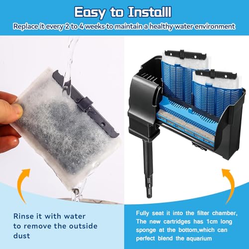 10 Packs Small Aquarium Filters Cartridges for Filter Size 10 and 1 (30 Gram)