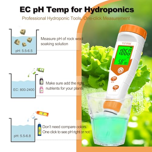 Hydroponics EC pH Tester