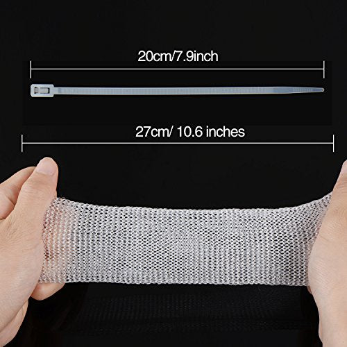 15 Pieces Lint Traps Lint Snare Washing Machine Mesh Washer Laundry Hose Filter with 15 Pieces Cable Ties