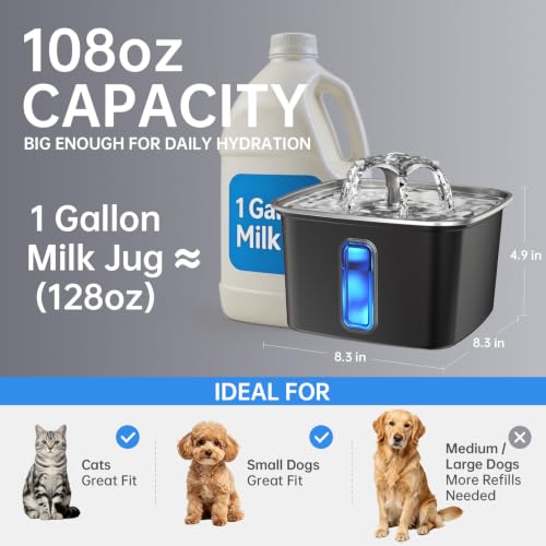 Innovation Award Winner Stainless Steel Cat Water Fountain