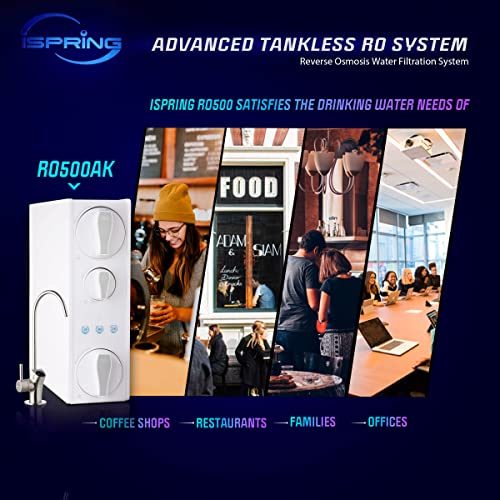 FCA500 Carbon Alkaline Composite Filter Replacement Cartridge for RO500 Series Tankless Reverse Osmosis Water Filtration System with Natural pH Balance and Remineralization