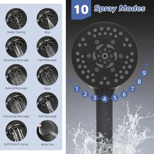 5 spray Filtered Rainfall Shower Head Combo