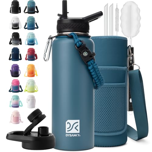Insulated Water Bottle with Portable Carrier Bag for Outdoor 40 oz